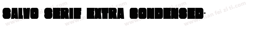 Salvo Serif Extra Condensed字体转换